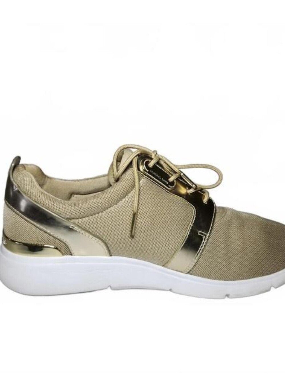 Michael Kors Low Top Women’s Tan Gold 9.5M Athletic Sporty Glam Sneakers - Picture 7 of 11